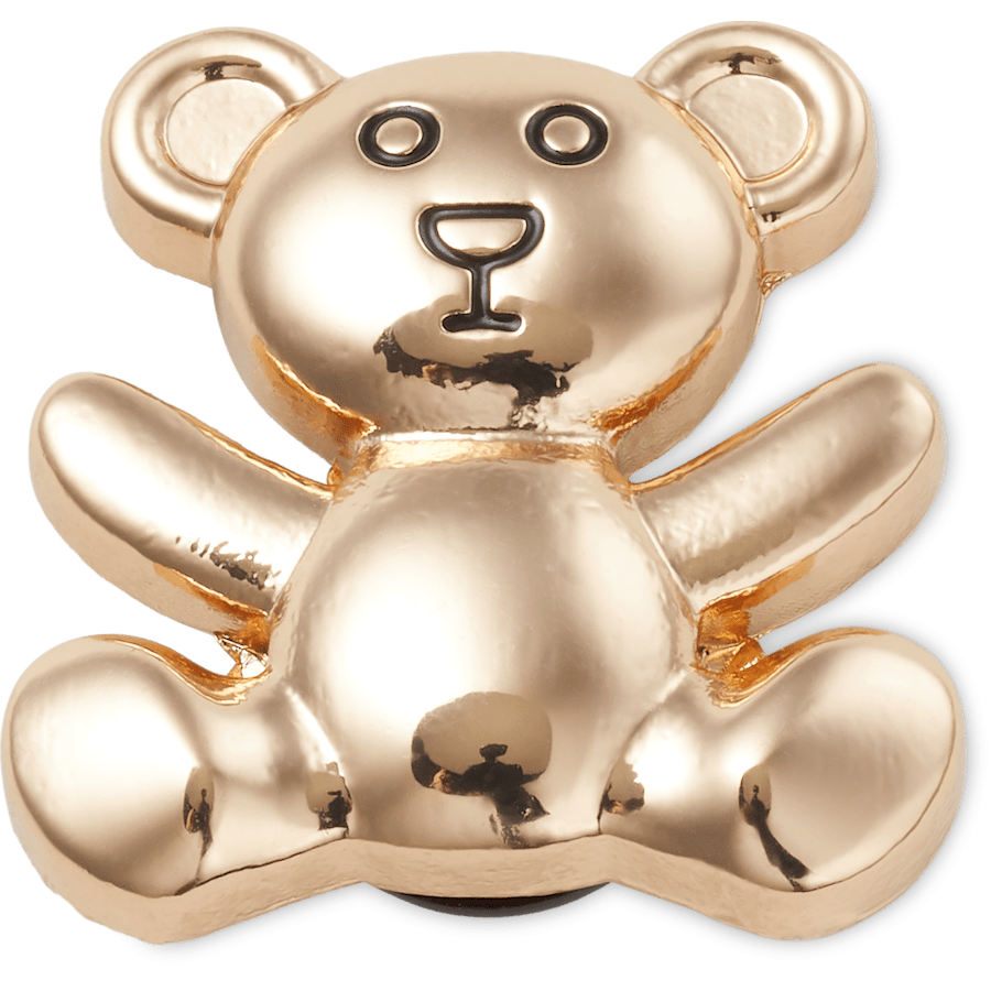 Crocs|Gold Teddy Bear Jibbitz Shoe Charm