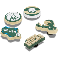 Crocs|NBA Milwaukee Bucks 5 Pack Jibbitz™ charms