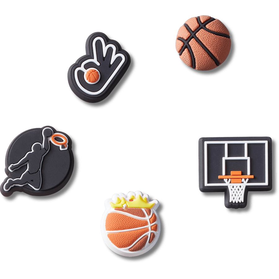 Crocs|Basketball Team 5 Pack Jibbitz™ charms
