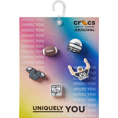 Crocs|Football Team 5 Pack Jibbitz™ charms