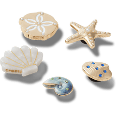 Crocs|Gold Seashell 5 Pack Jibbitz™ charms