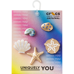 Crocs|Gold Seashell 5 Pack Jibbitz™ charms