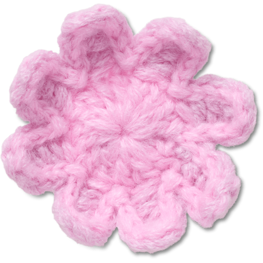 Crocs|Crochet Light Pink Flower Jibbitz™ charms