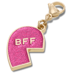 Crocs|Pink Glitter BFF Charm Left Jibbitz Shoe Charm