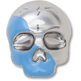 Crocs|Silver and Blue Enamel Skull Jibbitz™ charms