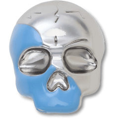 Crocs|Silver and Blue Enamel Skull Jibbitz™ charms