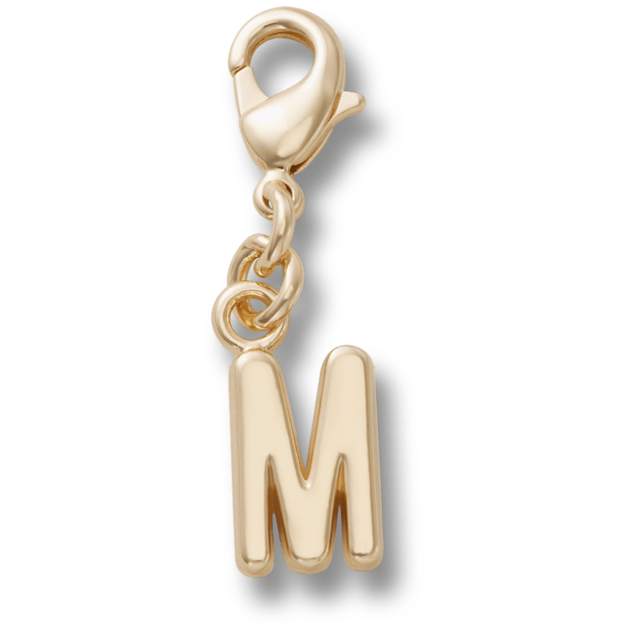 Crocs|Gold Letter M Charm Jibbitz™ charms