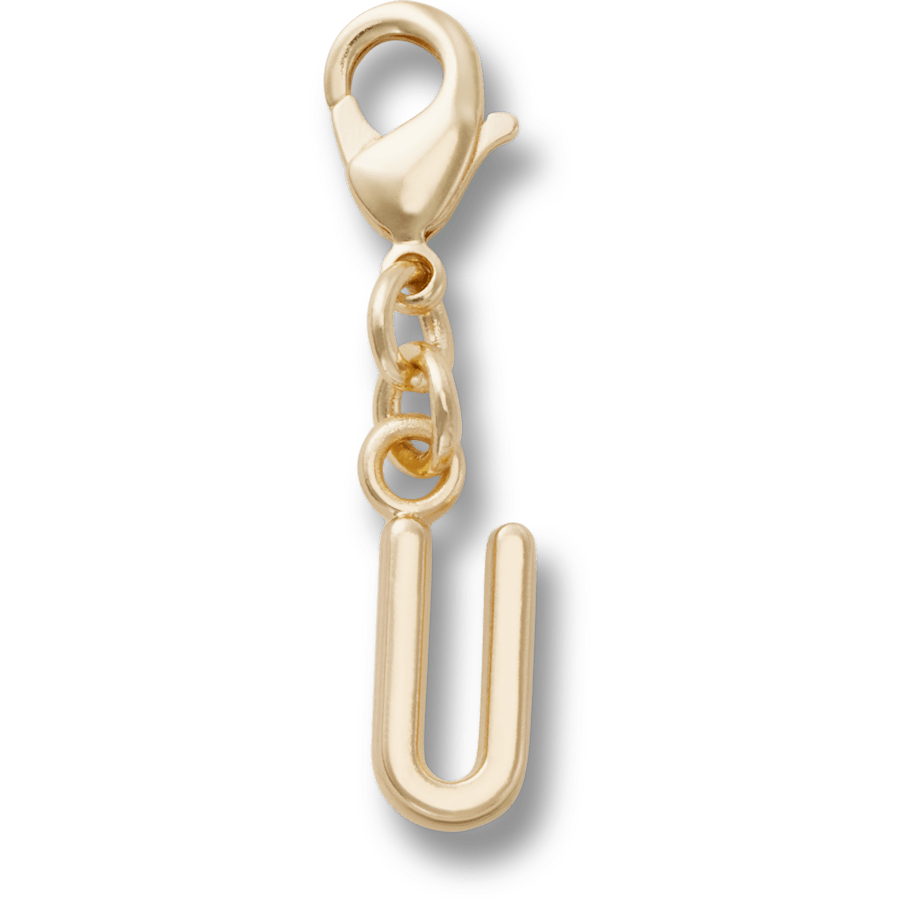 Crocs|Gold Letter U Charm Jibbitz™ charms