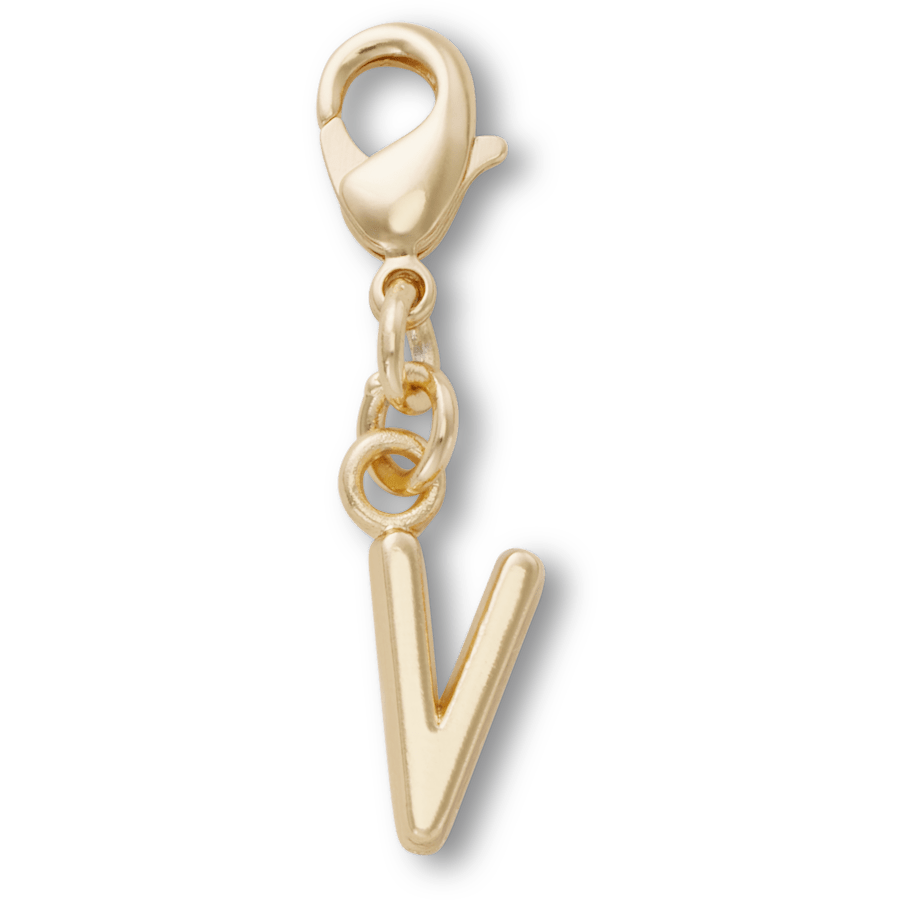 Crocs|Gold Letter V Charm Jibbitz™ charms