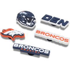 Crocs|NFL Denver Broncos 5 Pack Jibbitz Shoe Charm