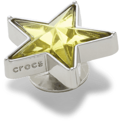 Crocs|Silver and Green SMT Gem Star Jibbitz™ charms