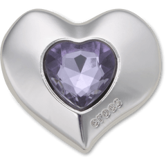 Crocs|SilverandPurple SMT Gem Heart Jibbitz™ charms