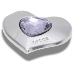 Crocs|SilverandPurple SMT Gem Heart Jibbitz™ charms