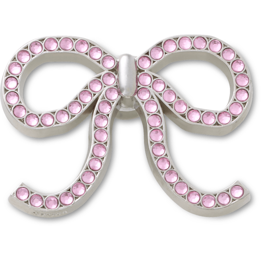 Crocs|Pink Glittery Bow Jibbitz™ charms