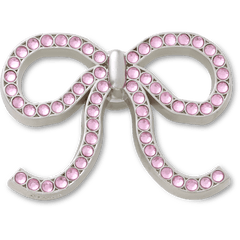 Crocs|Pink Glittery Bow Jibbitz™ charms