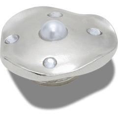Crocs|Silver and Pearl Disc Jibbitz™ charms