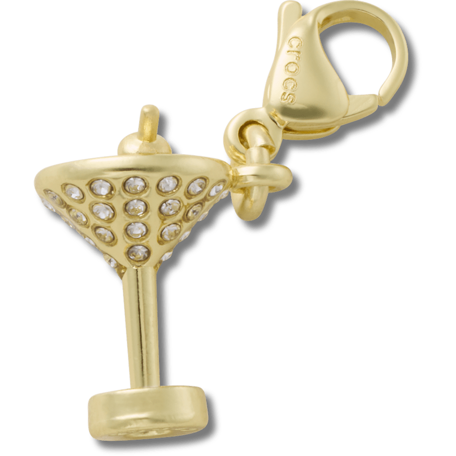 Crocs|Gold Martini Charm Jibbitz charm