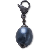 Crocs|Silver Black SMT Pearl Charm Jibbitz charm