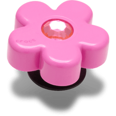 Crocs|Bright Pink Flower With Gem Jibbitz™ charms