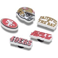 Crocs|NFL San Francisco 49ers 5 Pack Jibbitz Shoe Charm