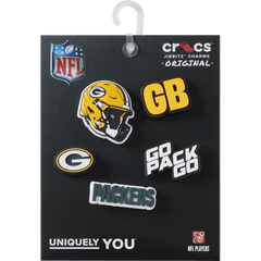 Crocs|NFL Green Bay Packers 5 Pack Jibbitz Shoe Charm