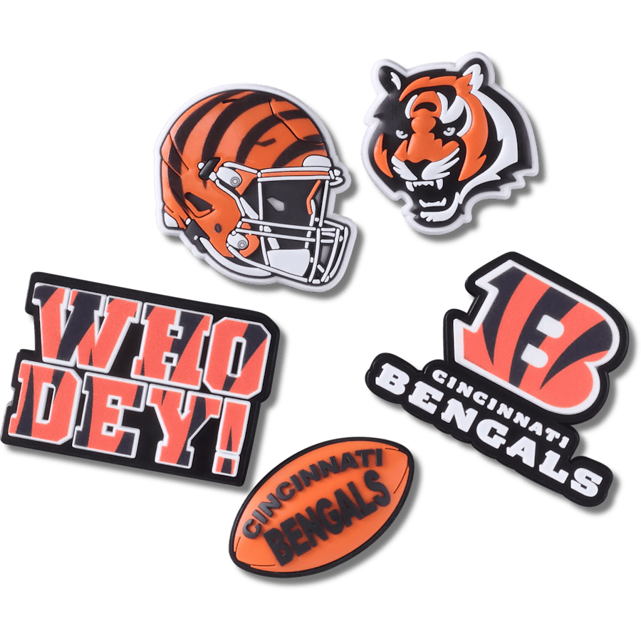 Crocs|NFL Cincinnati Bengals 5 Pack Jibbitz Shoe Charm