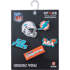 Crocs|NFL Miami Dolphins 5 Pack Jibbitz Shoe Charm