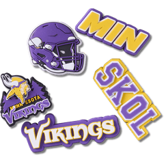 Crocs|NFL Minnesota Vikings 5 Pack Jibbitz Shoe Charm
