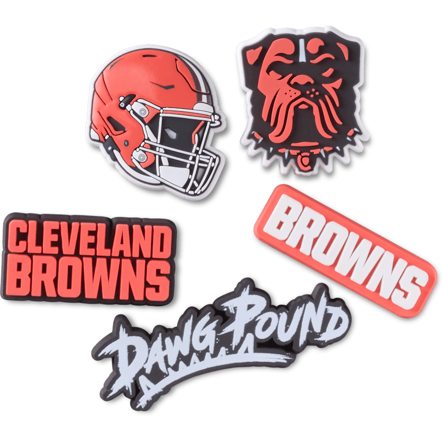 Crocs|NFL Cleveland Browns 5 Pack Jibbitz Shoe Charm