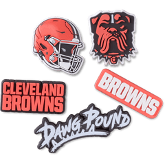 Crocs|NFL Cleveland Browns 5 Pack Jibbitz Shoe Charm