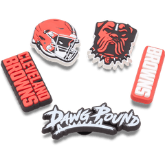 Crocs|NFL Cleveland Browns 5 Pack Jibbitz Shoe Charm
