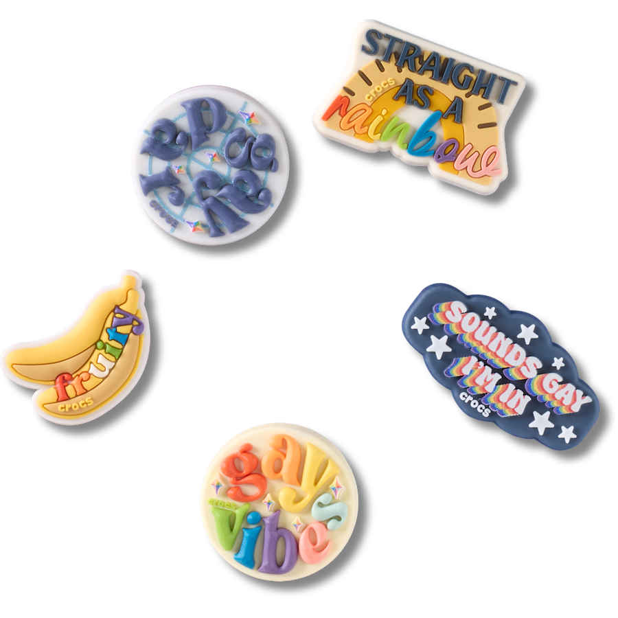 Crocs|Irreverent Pride 5 Pack Jibbitz™ charms