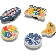 Crocs|Irreverent Pride 5 Pack Jibbitz™ charms