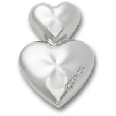 Crocs|Silver Double Heart Jibbitz™ charms