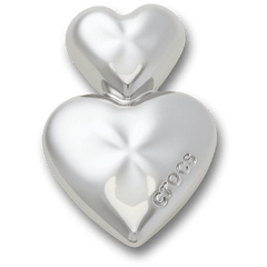 Crocs|Silver Double Heart Jibbitz™ charms