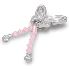 Crocs|Silver Beaded Meta Butterfly Jibbitz™ charms