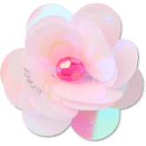Crocs|Sequin Pink Flower Jibbitz™ charms