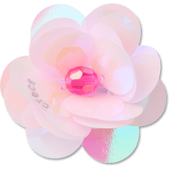 Crocs|Sequin Pink Flower Jibbitz™ charms