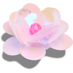 Crocs|Sequin Pink Flower Jibbitz™ charms