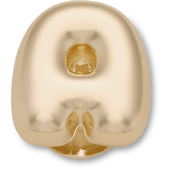 Crocs|Gold Bubble Letter A Jibbitz™ charms