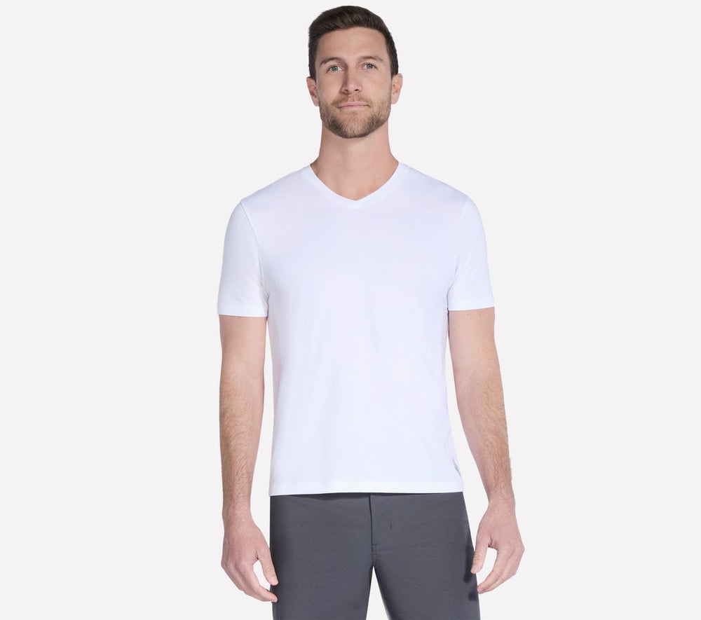 GO DRI Pima Short Sleeve V-Neck | Skechers outlet