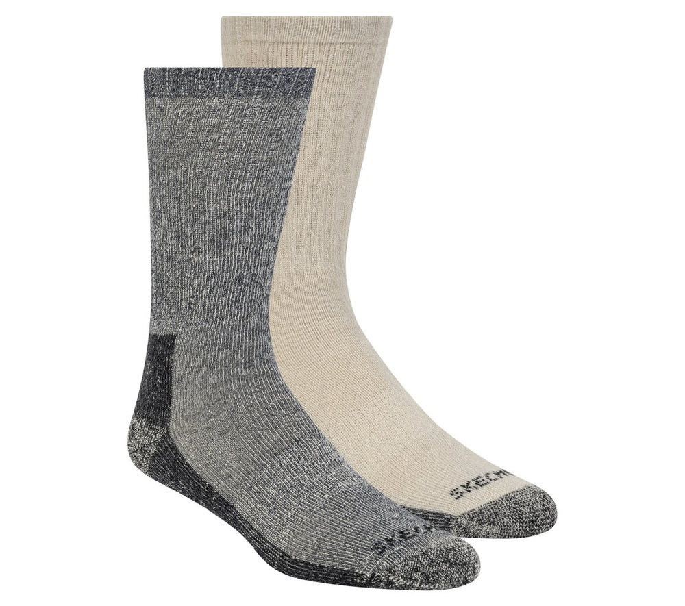 2 Pack Men's Crew Wool Socks | Skechers US
