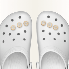 Crocs|Gold Letter A-Z Jibbitz Shoe Charm