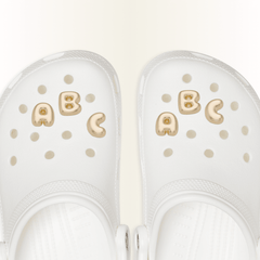 Crocs|Gold Bubble Letter A-Z Jibbitz™ charms