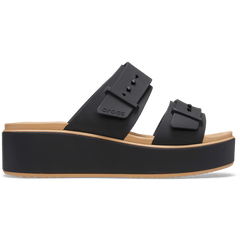 Crocs|Brooklyn Buckle Matte Wrap Low Wedge