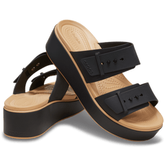Crocs|Brooklyn Buckle Matte Wrap Low Wedge
