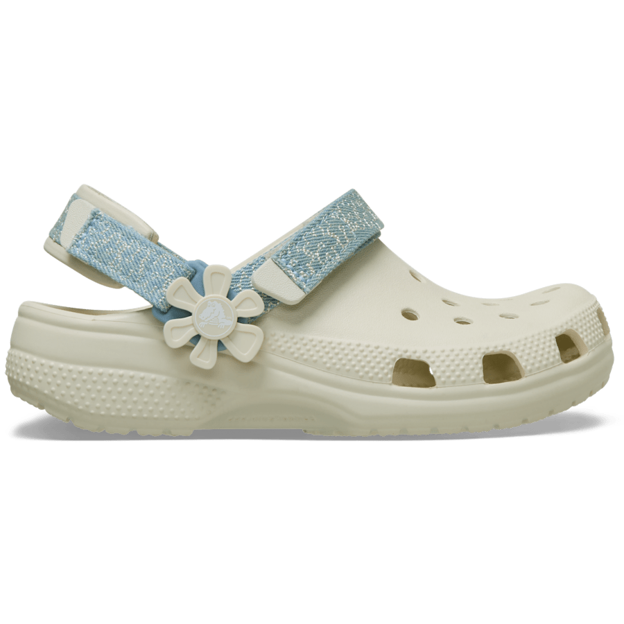 Crocs|Kids’ Classic Denim Flower Adjustable Backstrap Clog