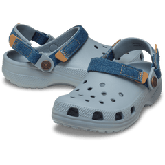 Crocs|Kids' Classic Denim Adjustable Backstrap Clog