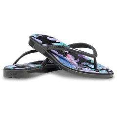 Crocs|Miami Round Toe Dark Floral Flip