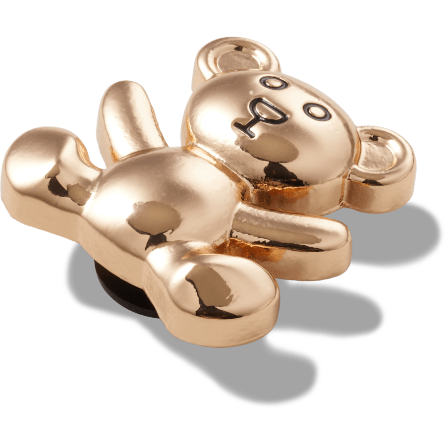 Crocs|Gold Teddy Bear Jibbitz Shoe Charm